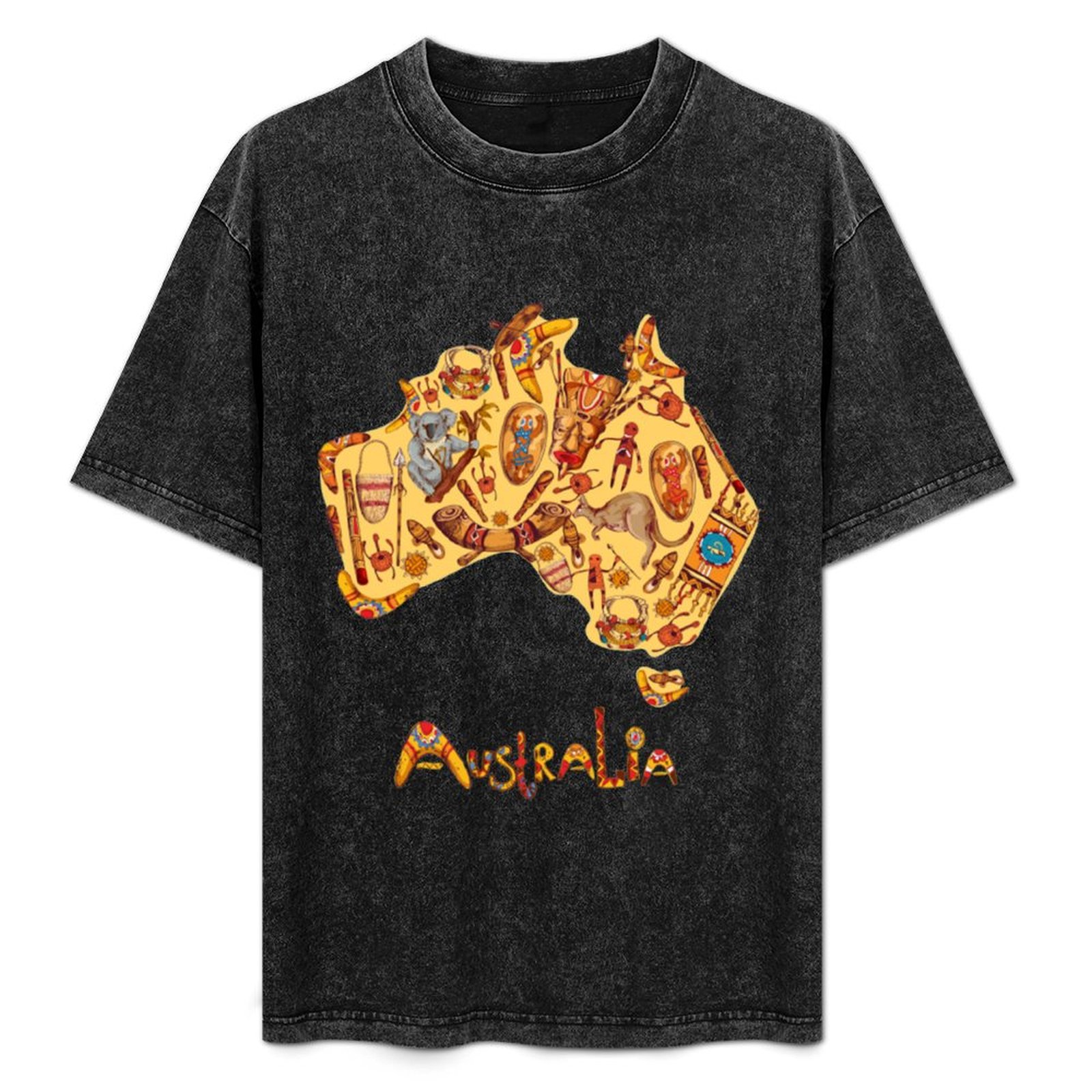 Street Fashion Australia - Футболка с изображением флага и карты