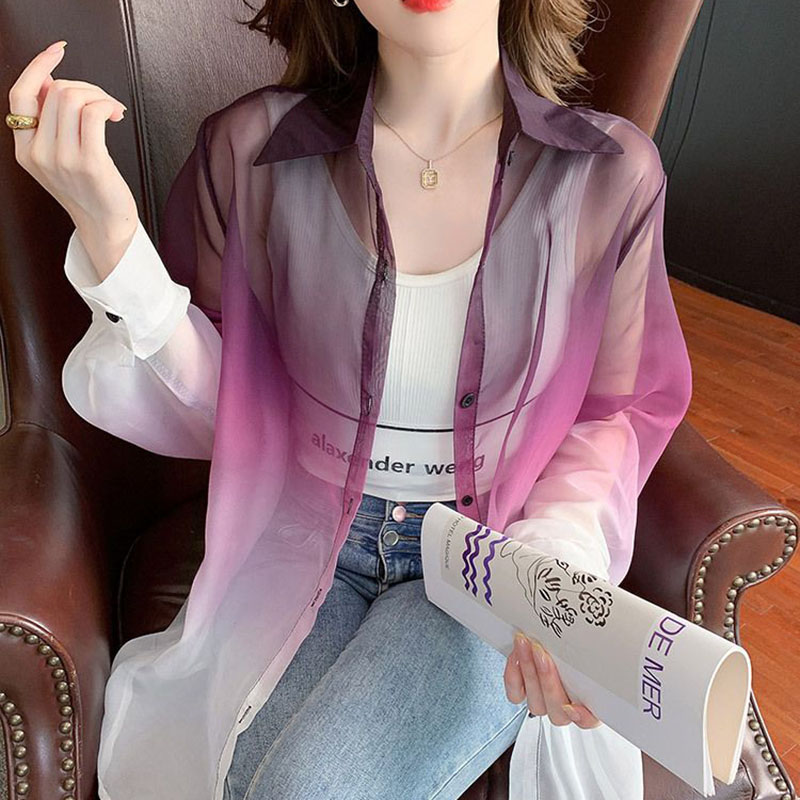 Street Fashion Korea - Модная женская рубашка, летняя рубашка контрастных