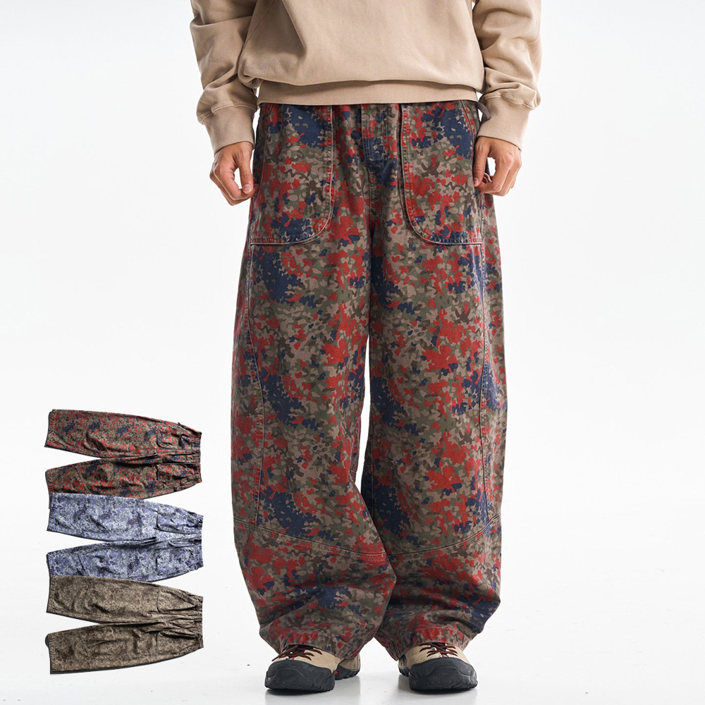 Cargo Pant Wide - Высококачественные хлопковые брюки карго с принтом
