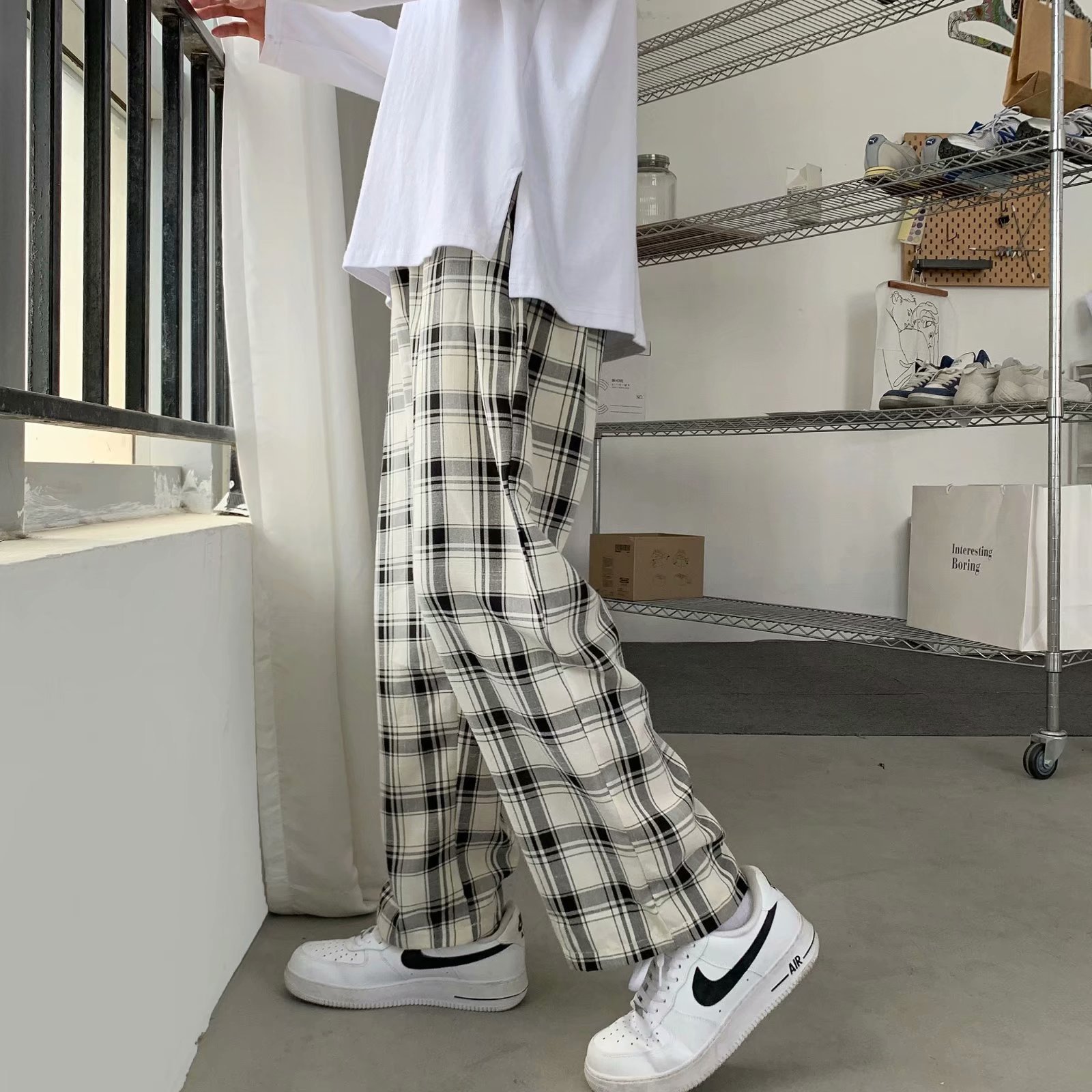 Мужские брюки в клетку в корей – обзор и цена Cargo Pant Wide